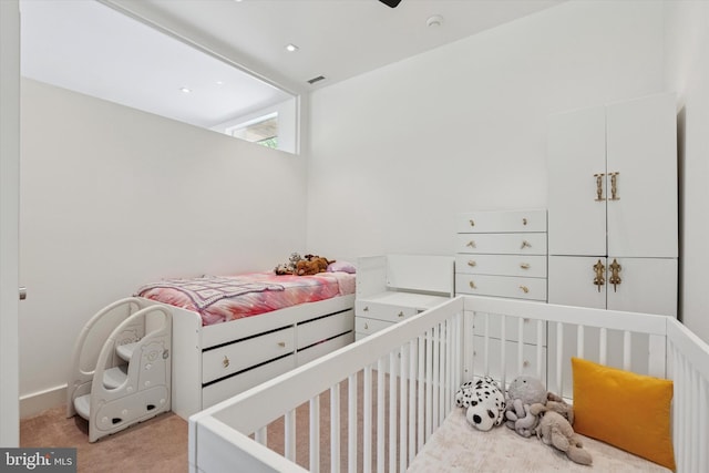 bedroom with carpet