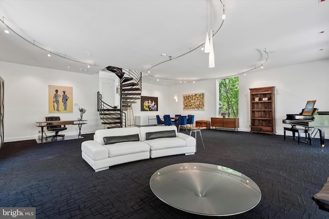 building lobby with stairway