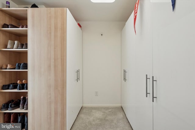 spacious closet featuring carpet floors