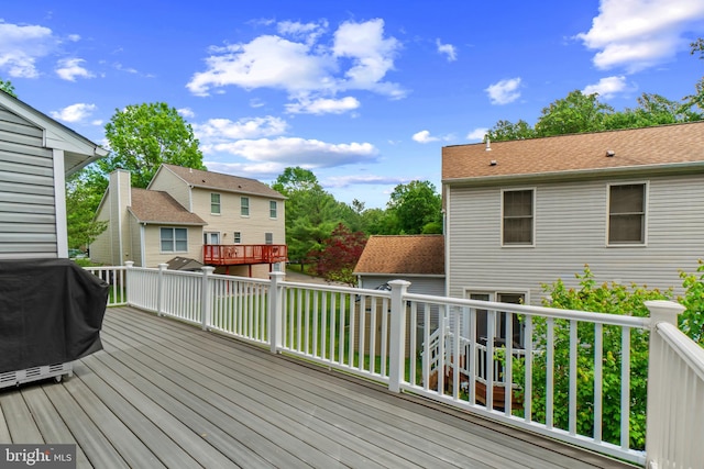 deck with grilling area