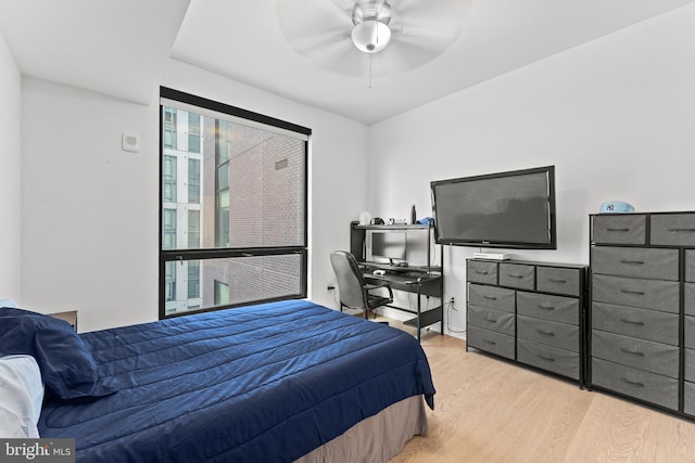 1650 Silver Hill Dr Unit 1706, Mclean, VA 22102 - bedroom with a ceiling fan and light wood-type flooring
