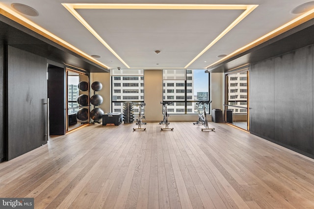 1650 Silver Hill Dr Unit 1706, Mclean, VA 22102 - workout room with hardwood / wood-style flooring