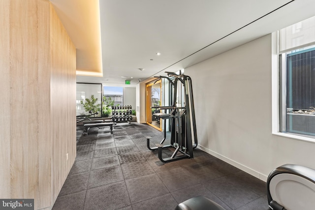 1650 Silver Hill Dr Unit 1706, Mclean, VA 22102 - workout area featuring baseboards and recessed lighting