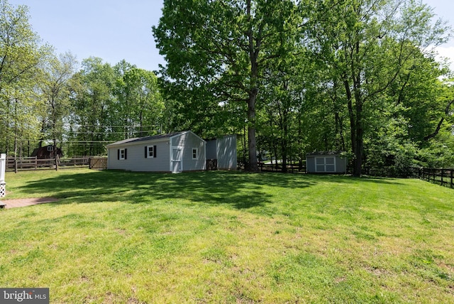 7819 Oak St, Manassas, VA 20111 - view of yard with a fenced backyard and an outbuilding