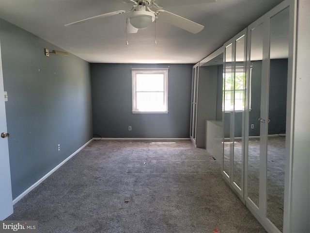 5895 Tibby Rd, Bensalem, PA 19020 - unfurnished bedroom with carpet floors, ceiling fan, and baseboards