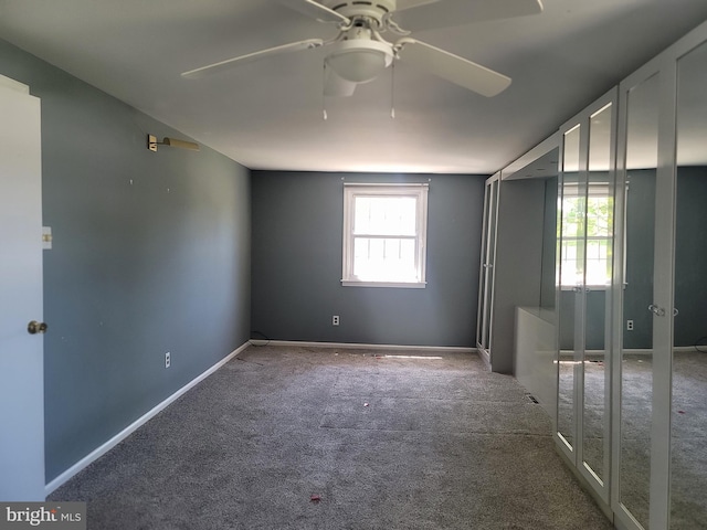 5895 Tibby Rd, Bensalem, PA 19020 - unfurnished bedroom with carpet flooring, baseboards, and a ceiling fan