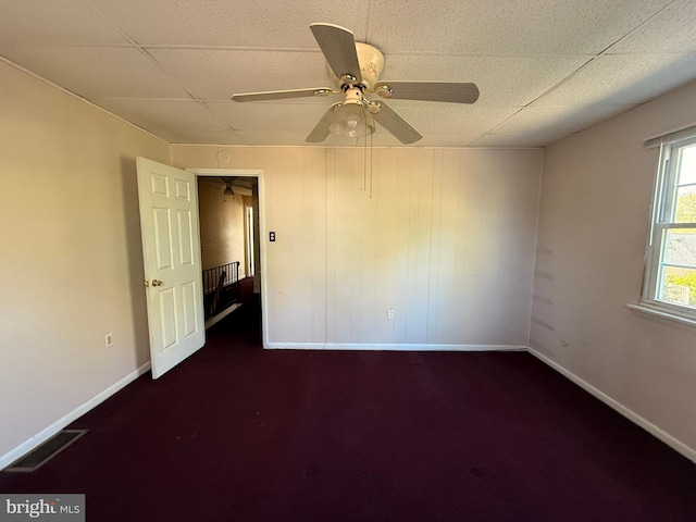 2218 Trenton Ave, Bristol, PA 19007 - empty room with baseboards, a ceiling fan, and carpet