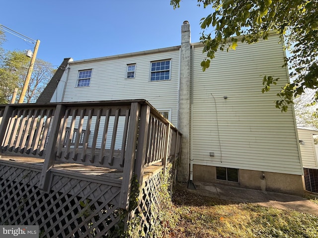2218 Trenton Ave, Bristol, PA 19007 - rear view of house featuring a wooden deck