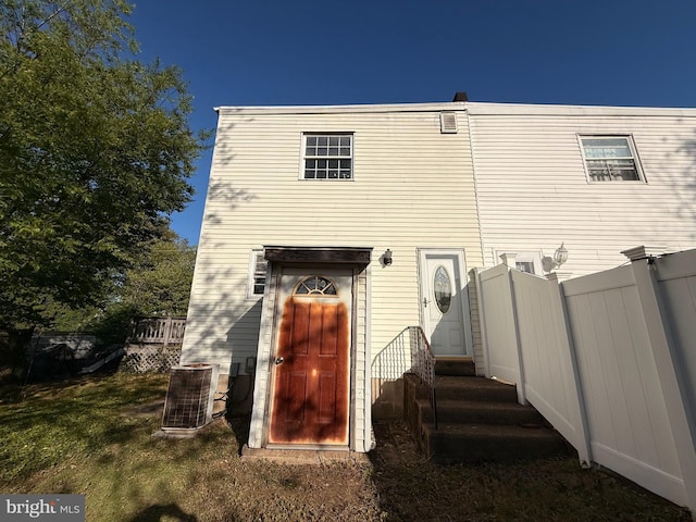 2218 Trenton Ave, Bristol, PA 19007 - back of property featuring central air condition unit