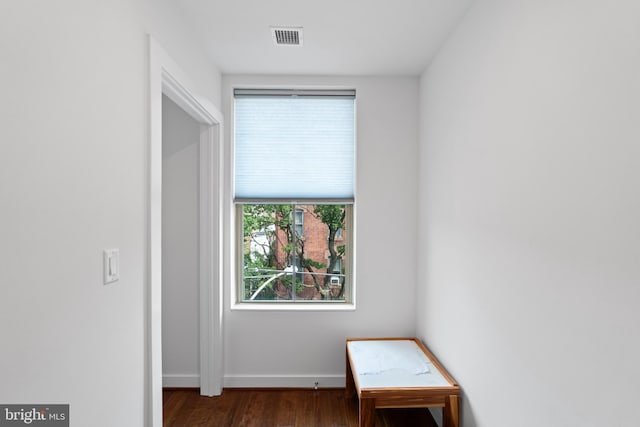 1424 S 4th St, Philadelphia, PA 19147 - interior space with baseboards, visible vents, plenty of natural light, and dark wood-type flooring