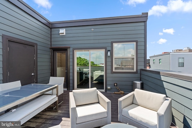 1424 S 4th St, Philadelphia, PA 19147 - wooden deck with outdoor lounge area and outdoor dining area