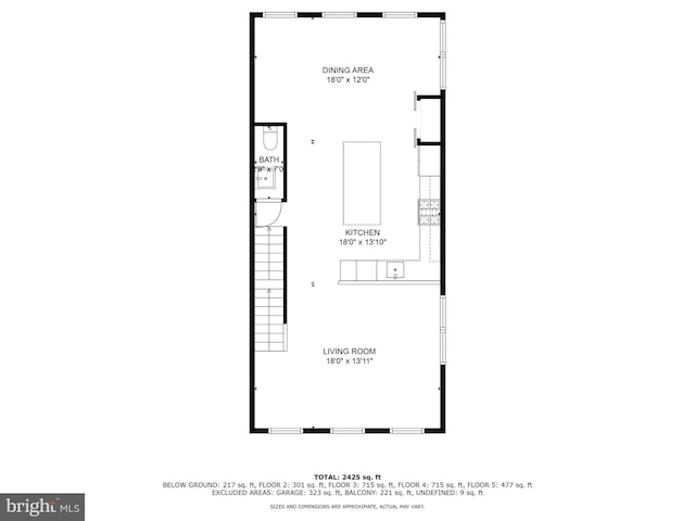 1424 S 4th St, Philadelphia, PA 19147 - floor plan