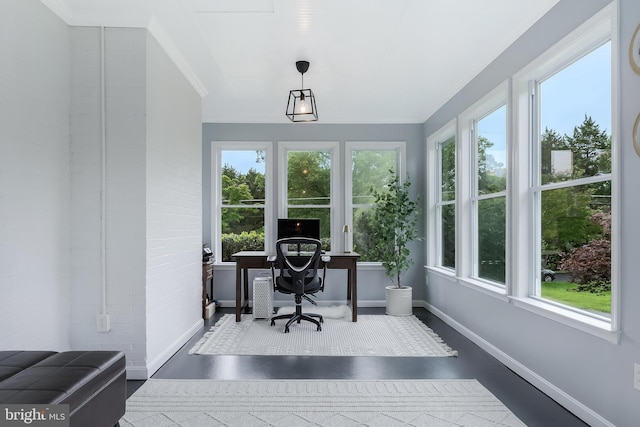 817 Golden Arrow St, Great Falls, VA 22066 - office space featuring plenty of natural light, baseboards, and wood finished floors