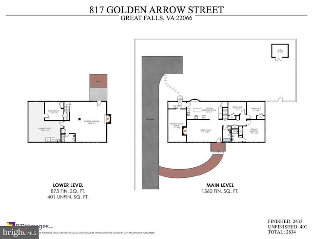 817 Golden Arrow St, Great Falls, VA 22066 - home floor plan