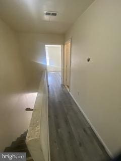 1047 W Nevada St, Philadelphia, PA 19133 - corridor featuring baseboards, dark wood-style flooring, and visible vents