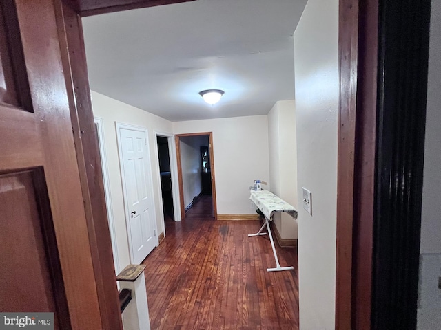 547 Baeder Rd, Jenkintown, PA 19046 - corridor featuring dark wood-type flooring and baseboards