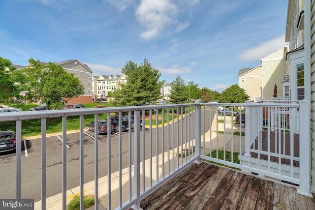 balcony with a residential view