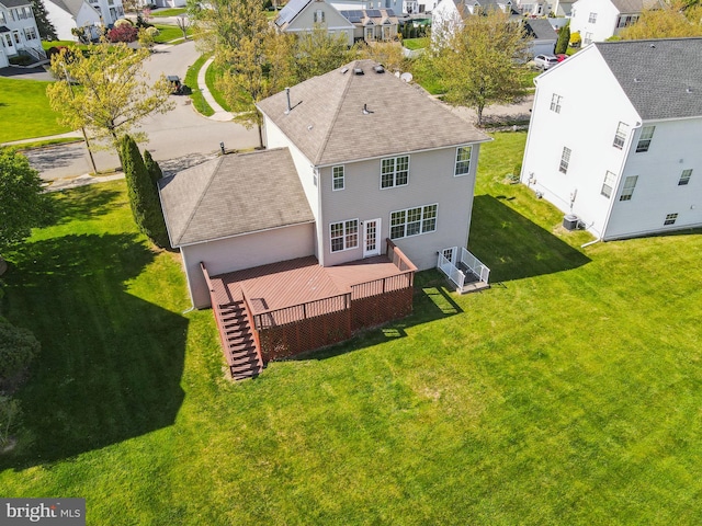 drone / aerial view featuring a residential view