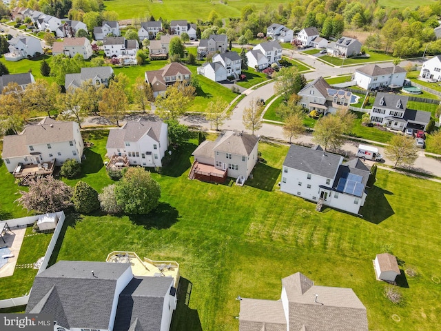 drone / aerial view featuring a residential view