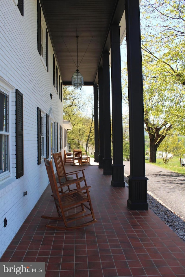 view of patio / terrace with a porch