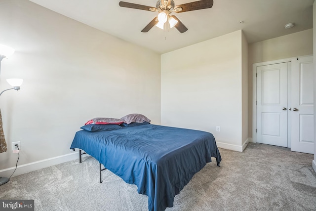 22528 Wilson View Ter, Ashburn, VA 20148 - carpeted bedroom with baseboards and a ceiling fan