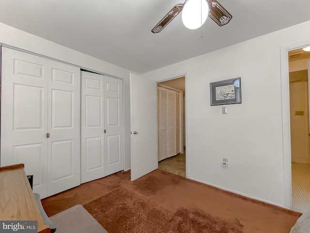 2422 Pinefield Rd, Waldorf, MD 20601 - unfurnished bedroom with a closet, carpet, and ceiling fan