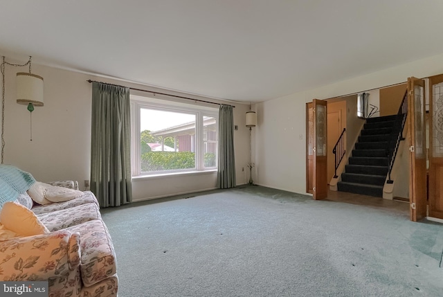 2422 Pinefield Rd, Waldorf, MD 20601 - carpeted living area with stairs