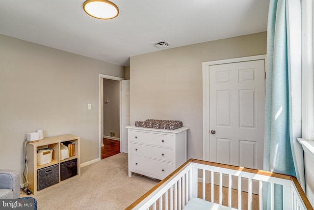 4001 Patricia St, Annandale, VA 22003 - carpeted bedroom with visible vents, baseboards, and a crib