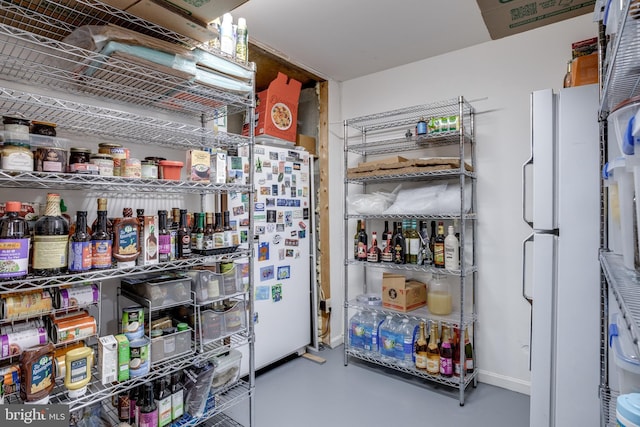 view of storage area