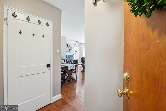 interior space featuring wood finished floors