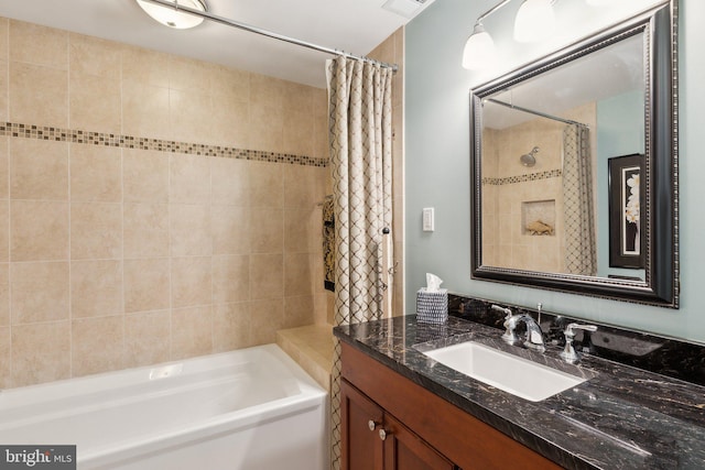 full bathroom with vanity