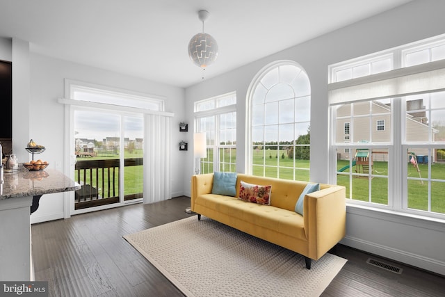 sunroom with visible vents