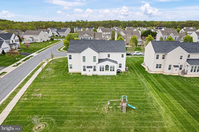 bird's eye view featuring a residential view