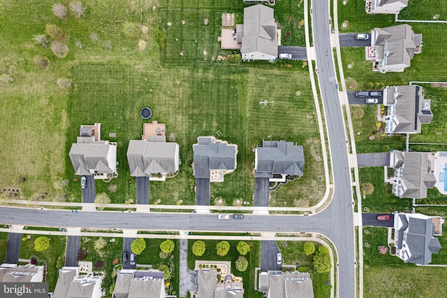 aerial view featuring a residential view
