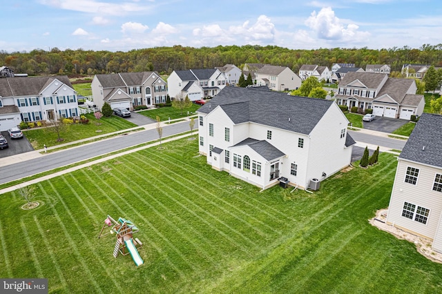 bird's eye view featuring a residential view