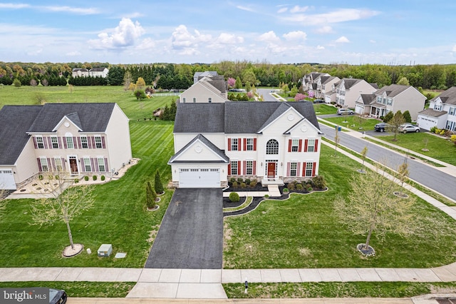 birds eye view of property featuring a residential view
