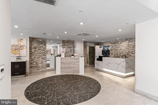 welcome area with visible vents