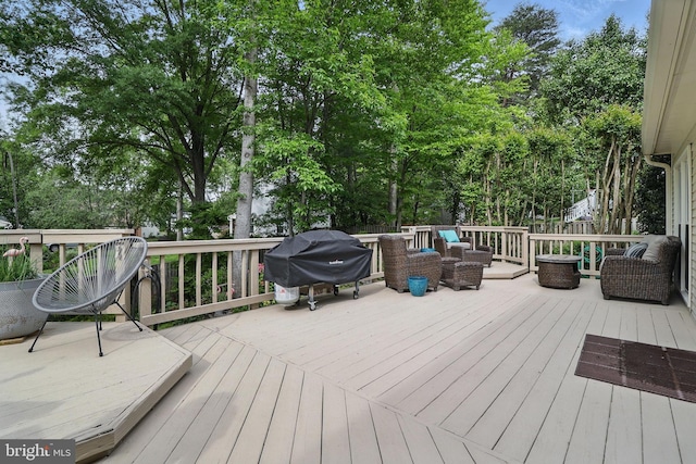 9116 John Way, Fairfax Station, VA 22039 - wooden terrace featuring area for grilling and an outdoor hangout area