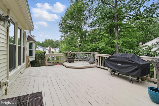 9116 John Way, Fairfax Station, VA 22039 - deck featuring area for grilling and view of scattered trees
