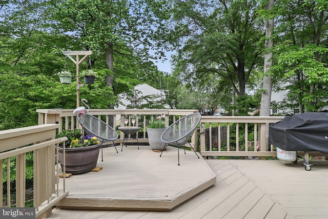 9116 John Way, Fairfax Station, VA 22039 - wooden deck with a grill