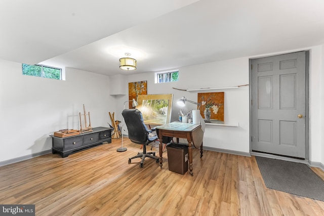 318 Longwood Rd, Kennett Square, PA 19348 - office area featuring wood finished floors and baseboards