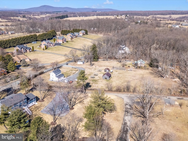 bird's eye view featuring a rural view