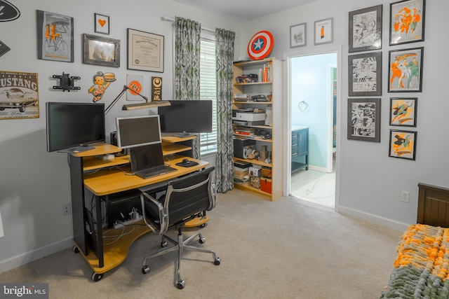 7645 E Longfield Dr, Hebron, MD 21830 - home office with baseboards and carpet floors