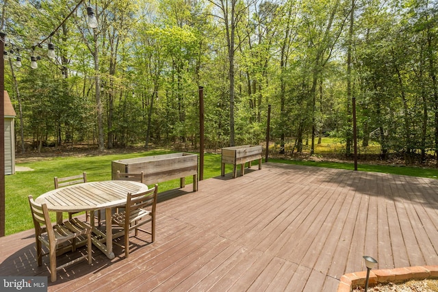 7645 E Longfield Dr, Hebron, MD 21830 - deck with a lawn and outdoor dining area