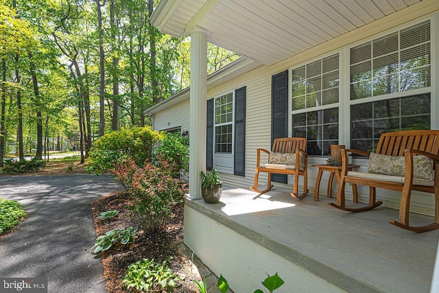 view of patio with covered porch