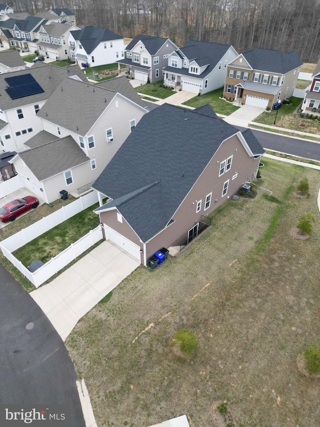 aerial perspective of suburban area