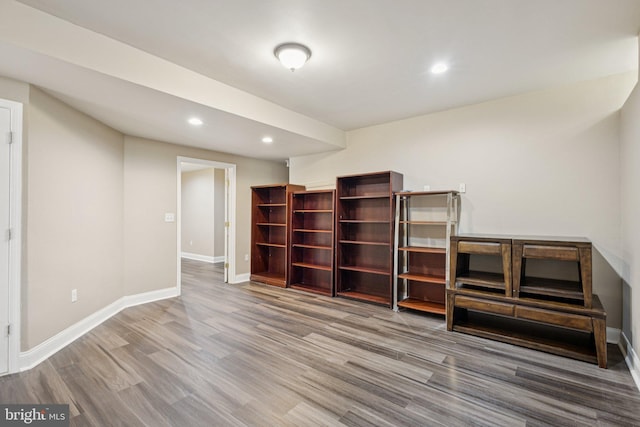 301 Gentle Breeze Cir, Fredericksburg, VA 22406 - basement featuring recessed lighting and wood finished floors