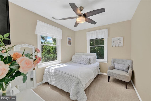 7707 W Dr, Glen Burnie, MD 21060 - bedroom featuring carpet, baseboards, and ceiling fan