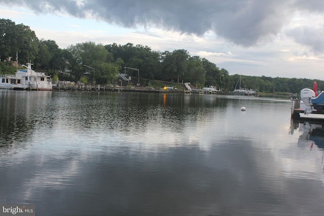 7707 W Dr, Glen Burnie, MD 21060 - water view featuring a dock