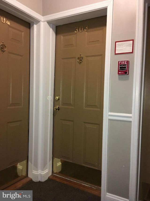 view of exterior entry